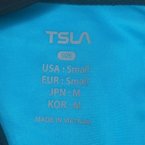 TSLA Men's Small Blue Black Exercise Jacket Preowned - Picture 3 of 11